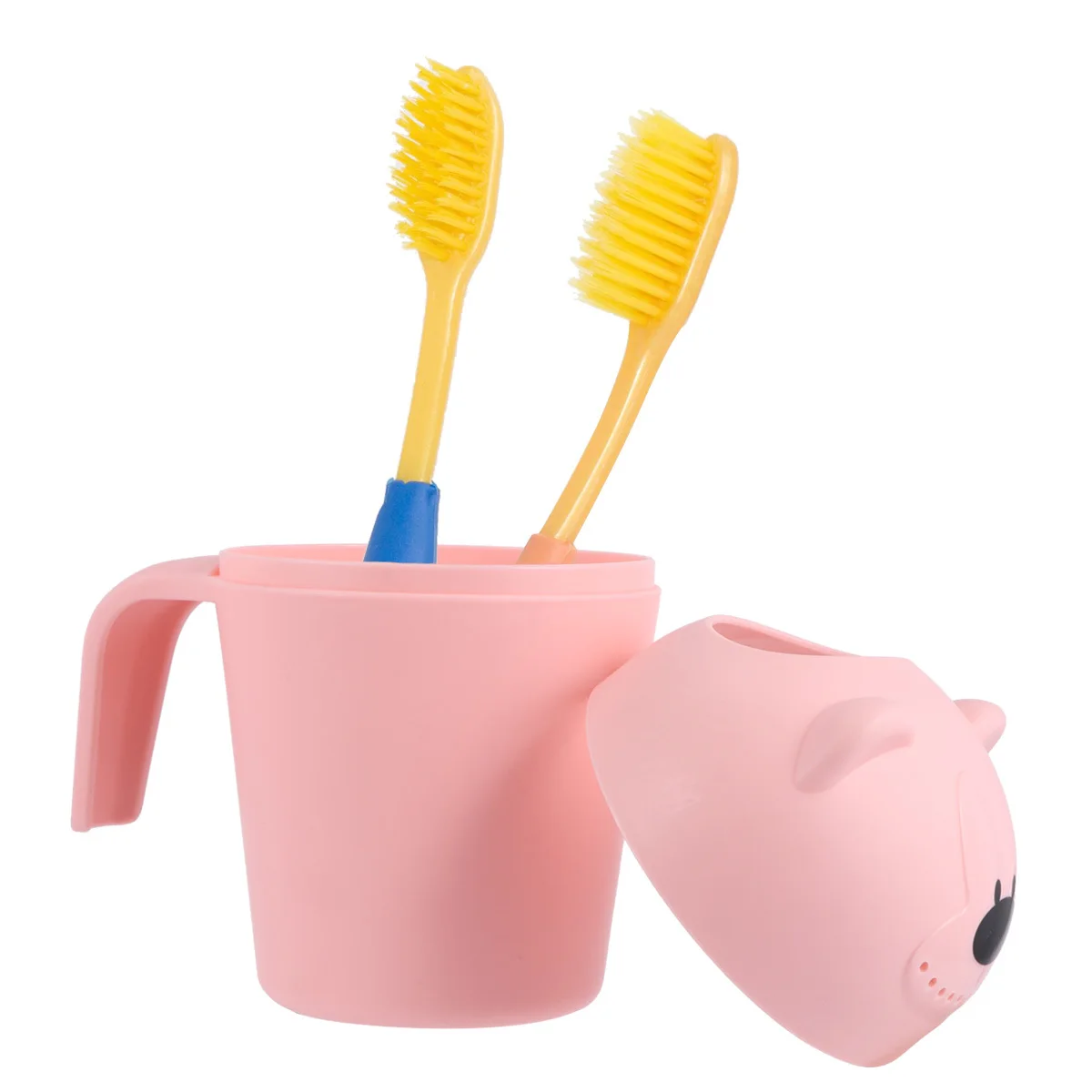 Baby Bath Rinse Cup Cartoon Bear Shape Multi-Functional Shampoo Scoop Sprinkler Easy to Hold Material Comfortable Grip