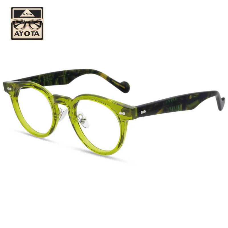 

Japanese Thickened Fashion Oval Acetate Frame Men's High Quality Vintage Handmade Optical Reading Prescription Glasses for Women