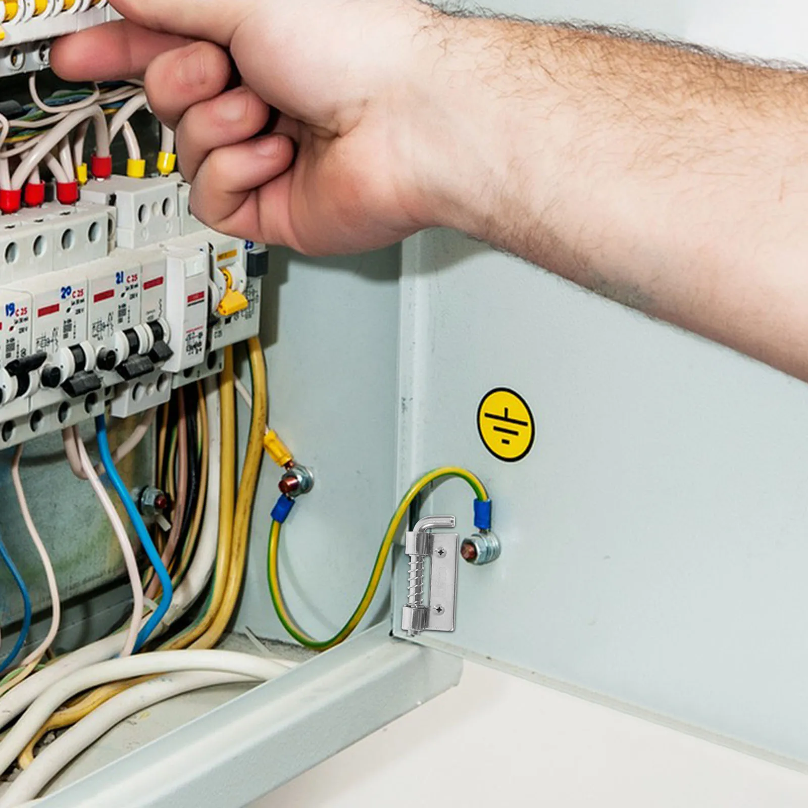 

4pcs 304 Stainless Steel Spring Latch Flat Pin Hinge Movable Cabinet Door Lock Bolt Hardware For Distribution Box