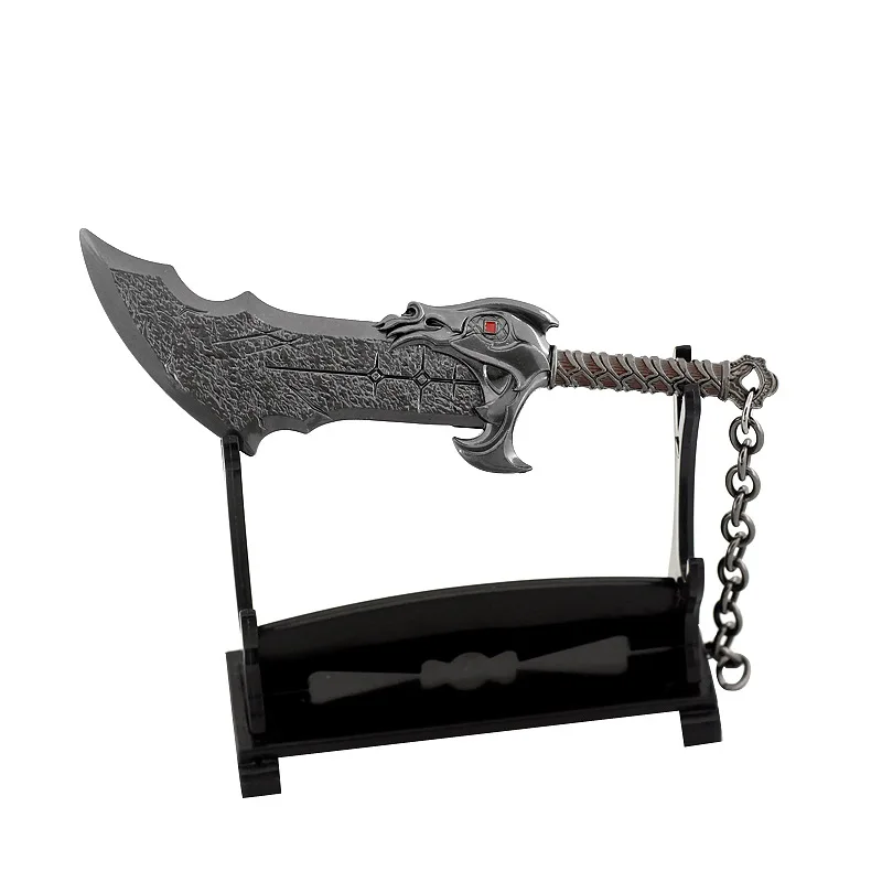 13cm Chaos Blade God of War Game Peripherals Metal Weapon Miniatures Home Ornament Decoration Crafts Keychain Collection Toy Boy