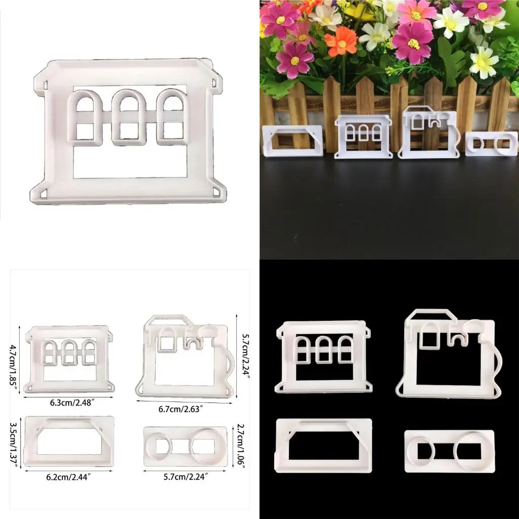 

Set of 4 Train Shaped Silicone Biscuit Molds Cookie Cutters Biscuit Cutter high quality