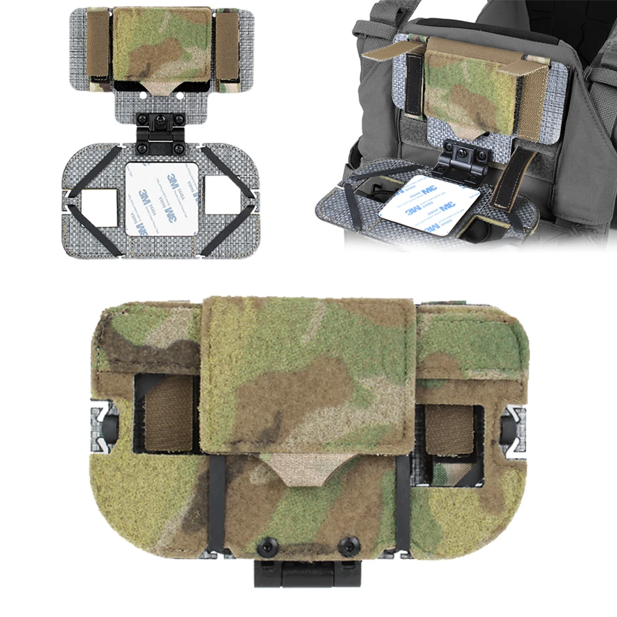 Tactical Vest Navigation Board For Airsoft Paintball Folding Chest Phone Navigation Molle Holder THORAX LV119 FCPC