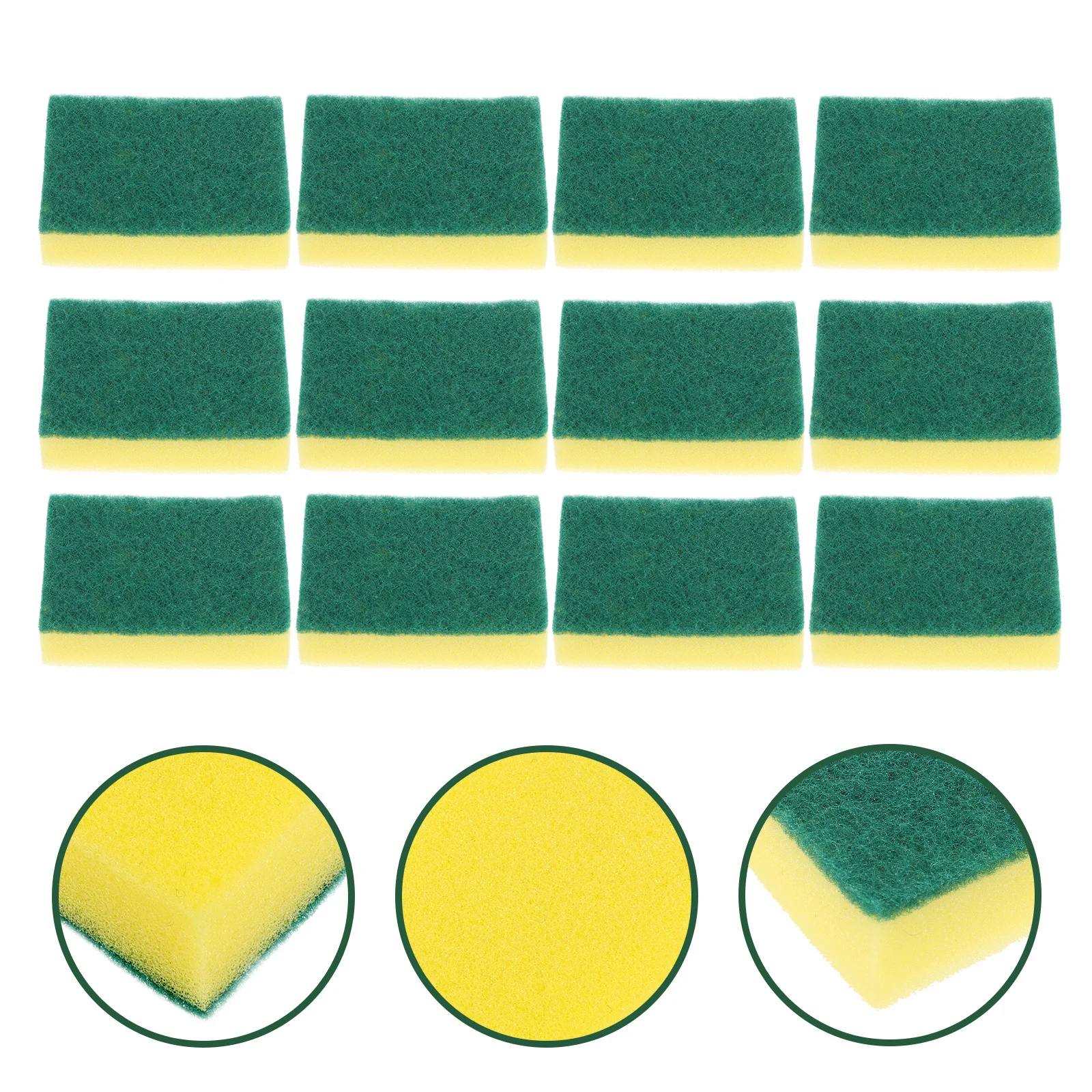 24Pcs Thickened Dish Sponge Multi-Function Kitchen Cleaning Sponge Durable Scrub Pads for Washing Dishes Reusable Dish Sponges