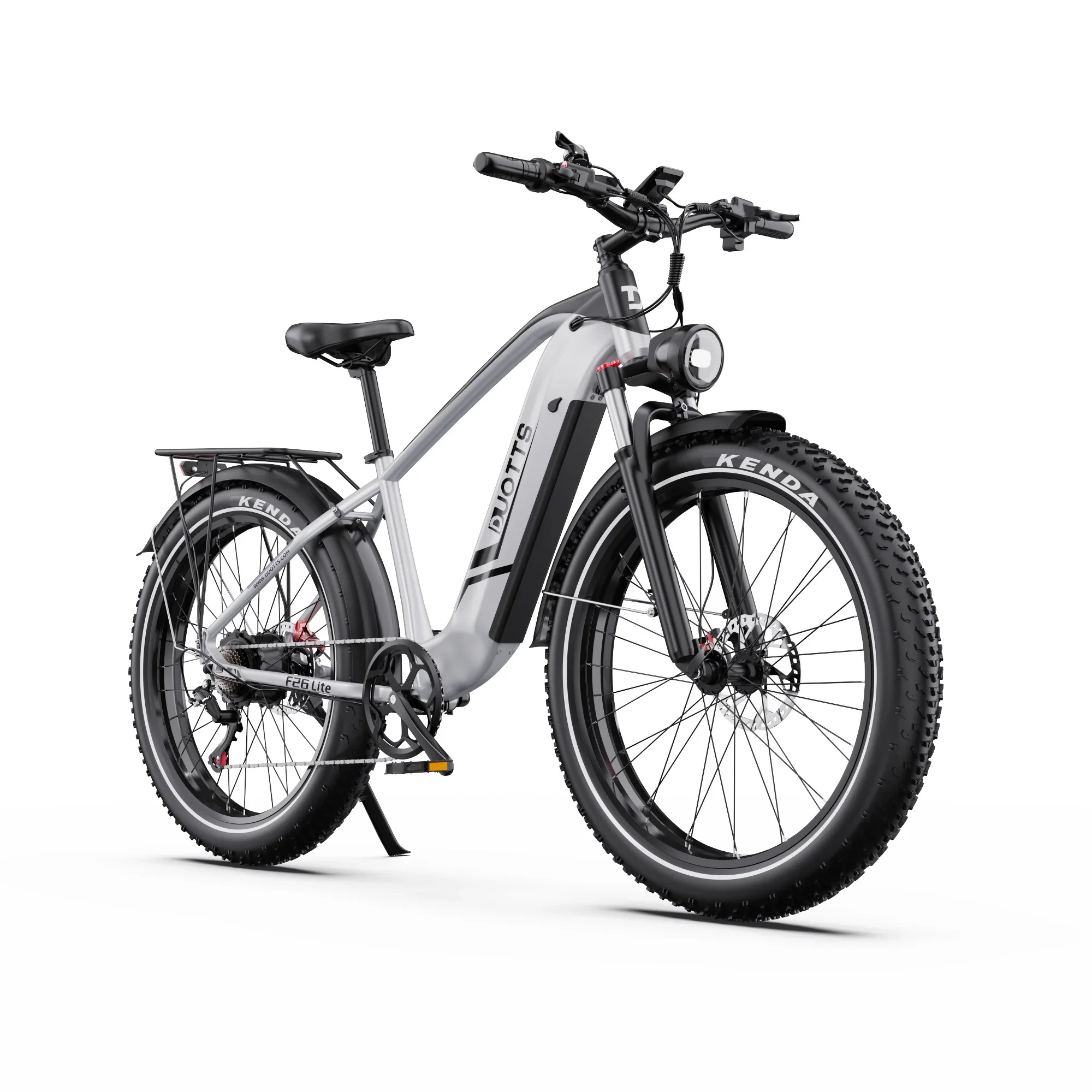 Vélo électrique pour adultes DUOTTS F26 Lite, moteur 500W, batterie 48V 18AH, pneus 26*4.0 pouces, pneus larges, tout-terrain