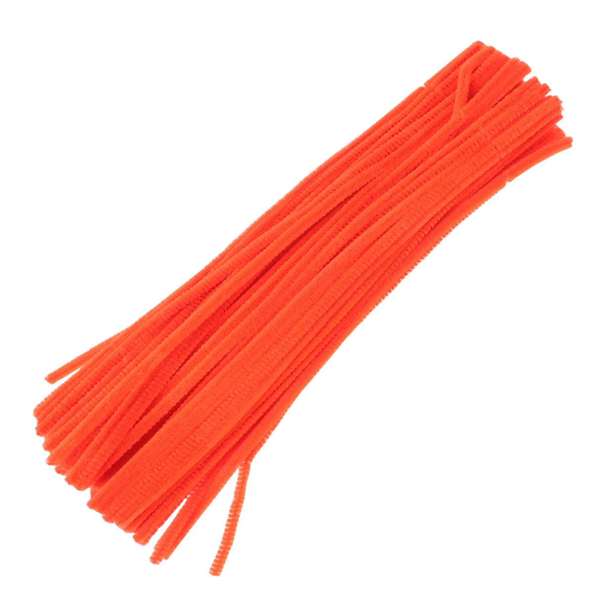 100pcs Twistable Diy Chenille Stems For Rods Kids Art Craft Projects Flexible Modeling Diy Chenille Stems Orange