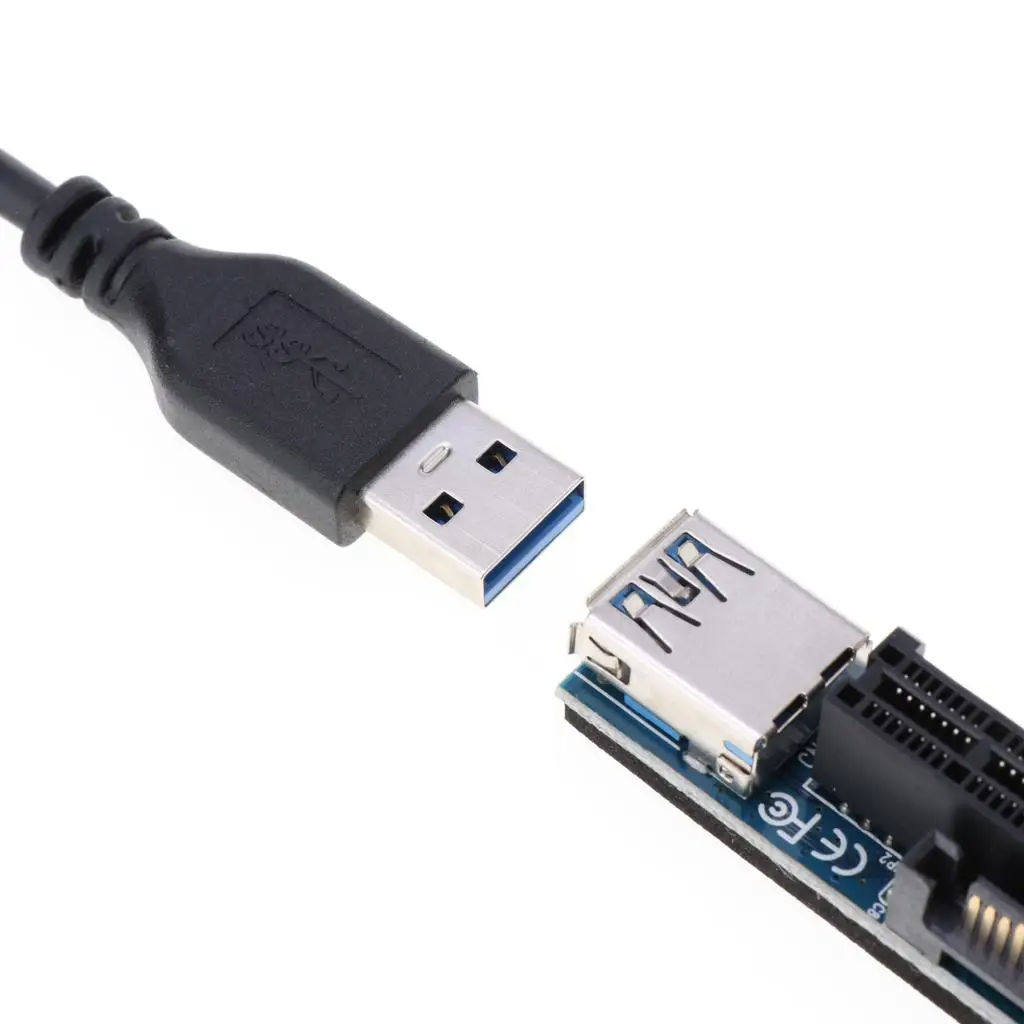 Mini Pcie X1 Expansion Card Plug and Play USB 3.0 Flexible Extender Cable for Office Computer Use
