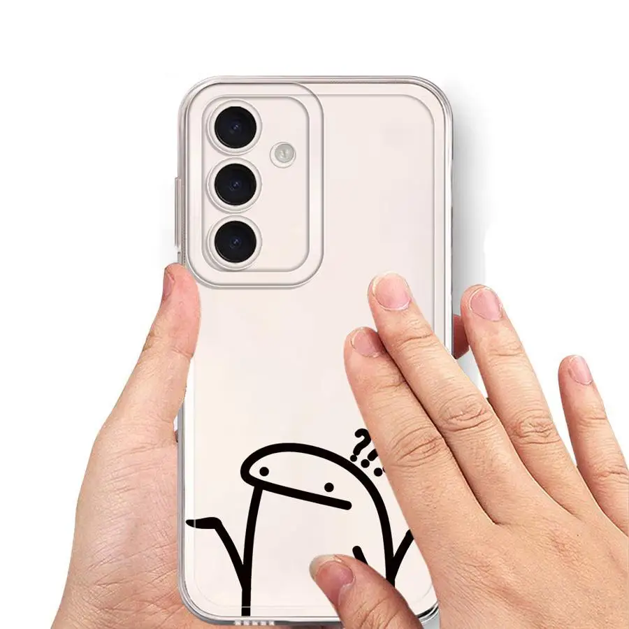 حافظة لهاتف سامسونج جالاكسي A34 A35 A73 A54 A33 A55 A23 A14 A36 A13 A56 A15 A26 A24 A25 غطاء هاتف ناعم شخصيات خط لطيف #2