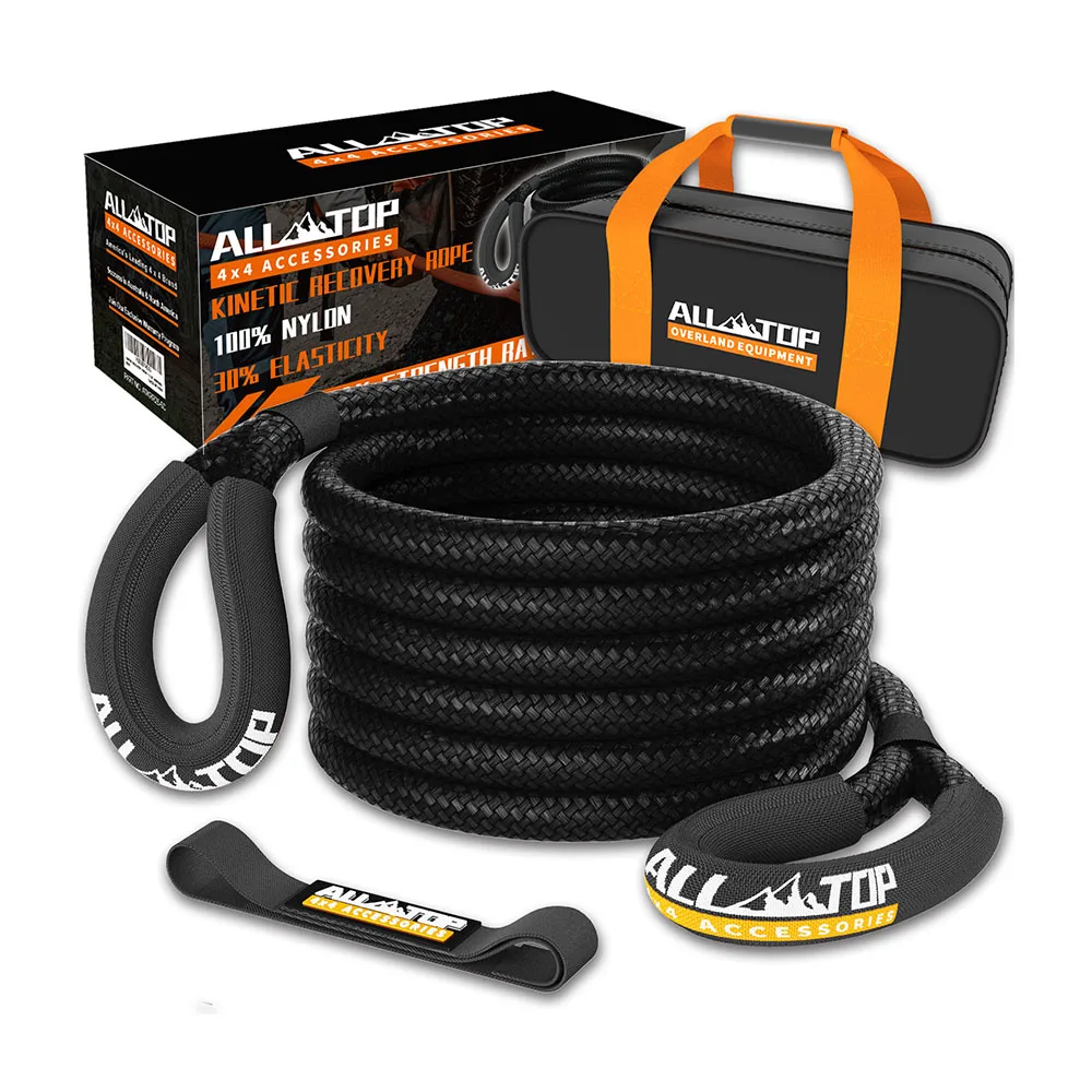 High Quality 4X4 Vehicle Offroad Towing Car Accessories Nylon Tow Rope 25mm X 6m Recovery Rope Kinetic