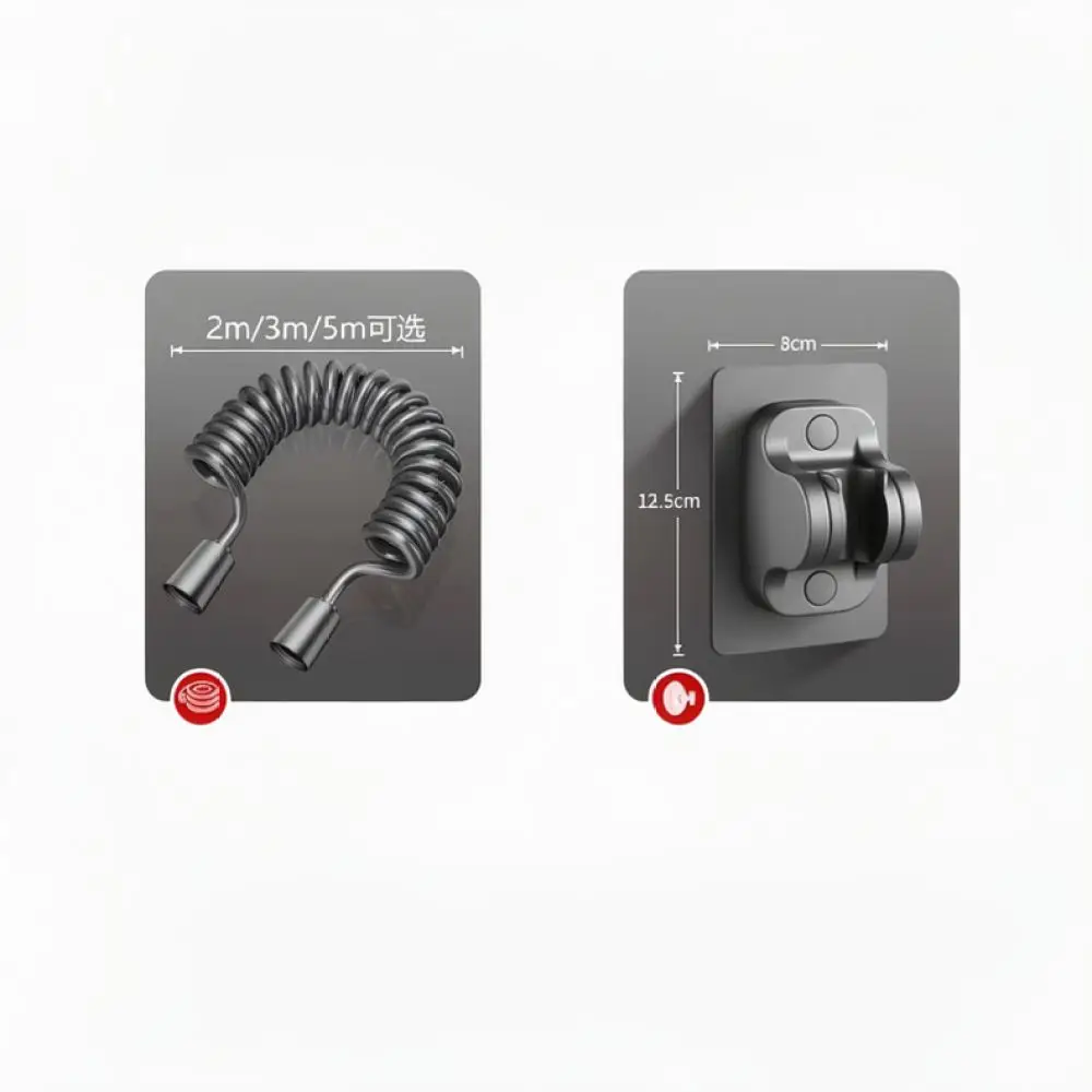 Coiled Bathroom Shower Hose Spring Design For Bidet Applicator Handheld Sprayer Easy Install Extensible Tube