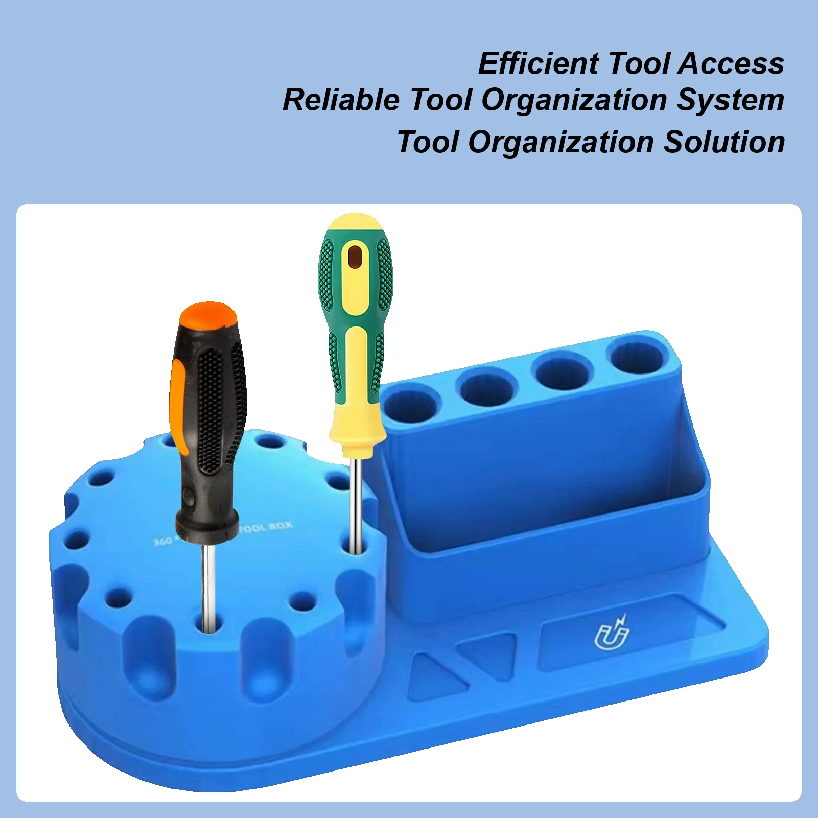 Screwdriver Storage Rack 360-degree Rotating Tool Organizer Holder Tweezers Storage Rack for Dorm Home Repair Shop Garage