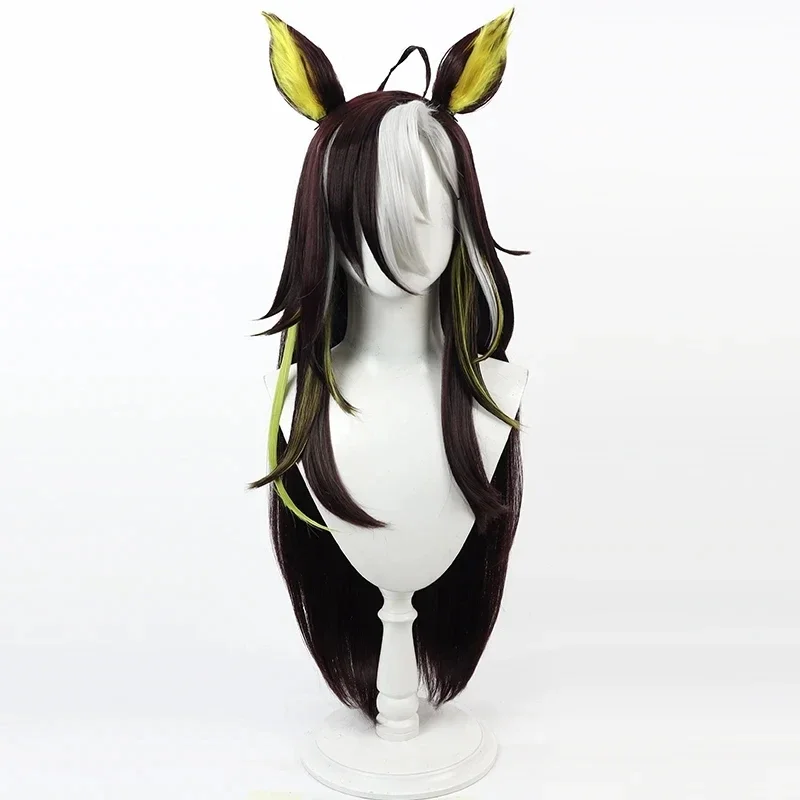 Uma Musume Pretty Derby Dream Journey-Peluca de Cosplay de 80CM de largo, pelo sintético resistente al calor, juego de rol para fiesta de Halloween