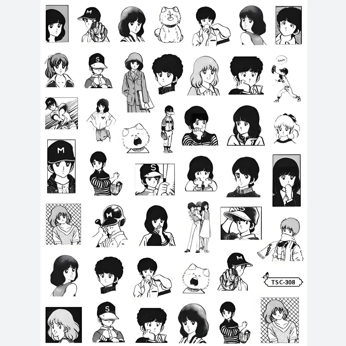 TSC-449450 Sport Haikyuu Aanraking Tatchi hj Helaado  Ajo Wsfolk voz Anime 3D Nail Art Sticker Stempel Decal Nail Slider BLAUW SLOT