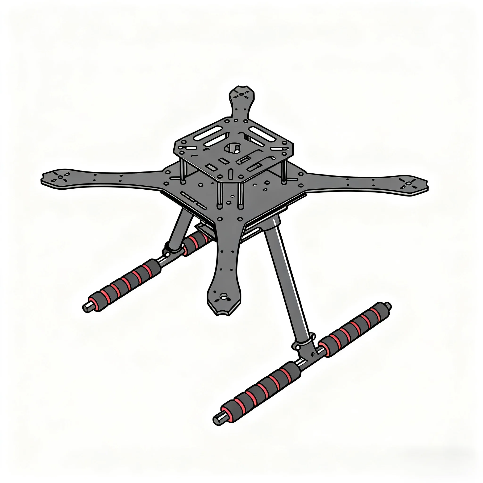 

HotRC Q380 Q350 Квадротор Многоосный 8/9/10 дюймов Рама БПЛА Центральная плата из углеродного волокна Pixhawk APM Многороторное управление полетом