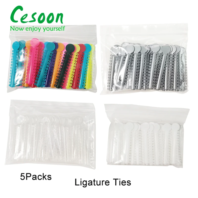 

5Packs Dental Oral Orthodontic Ligature Ties Rubber Band Elastic Teeth Brackets Braces Dentist Tools Dentistry Ortho Materials