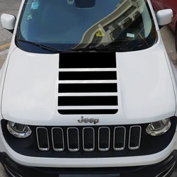 For Jeep Renegade 2016 2017 2018 2020 2021 2022 2023 Car Hood Elevat Strips Graphics Sticker Vinyl Decal Auto Tuning Accessories