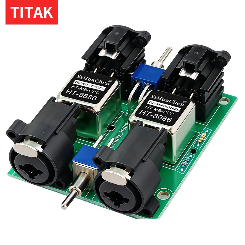 Multi-functional XLR Audio Isolator RCA Professional Audio Noise Filter 2 Way Passive Audio Isolator Accessories Live Broadcast