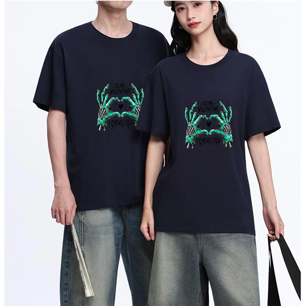 Zombie Hands Heart Shape Printed T Shirt Breathable Fabric S-XXL Personalized Custom Casual Short Sleeve Tee Aesthetic Graphic T