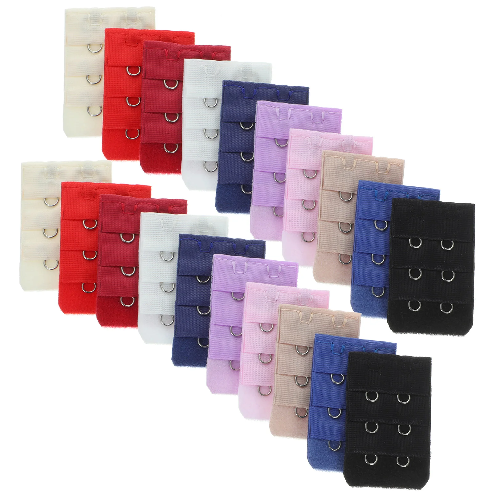 

20 Pcs Extension Hooks Rows Narrow Buttons Buckle Shoulder Strap Accessories Clips