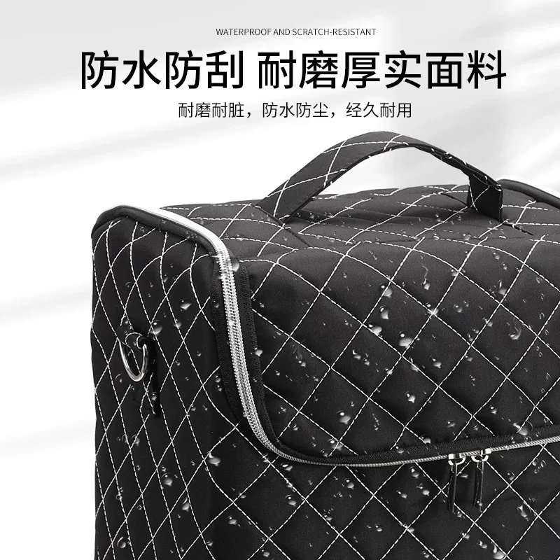 Portable professional makeup artist kit with detachable makeup case, nail art tools, and a large-capacity storage bag