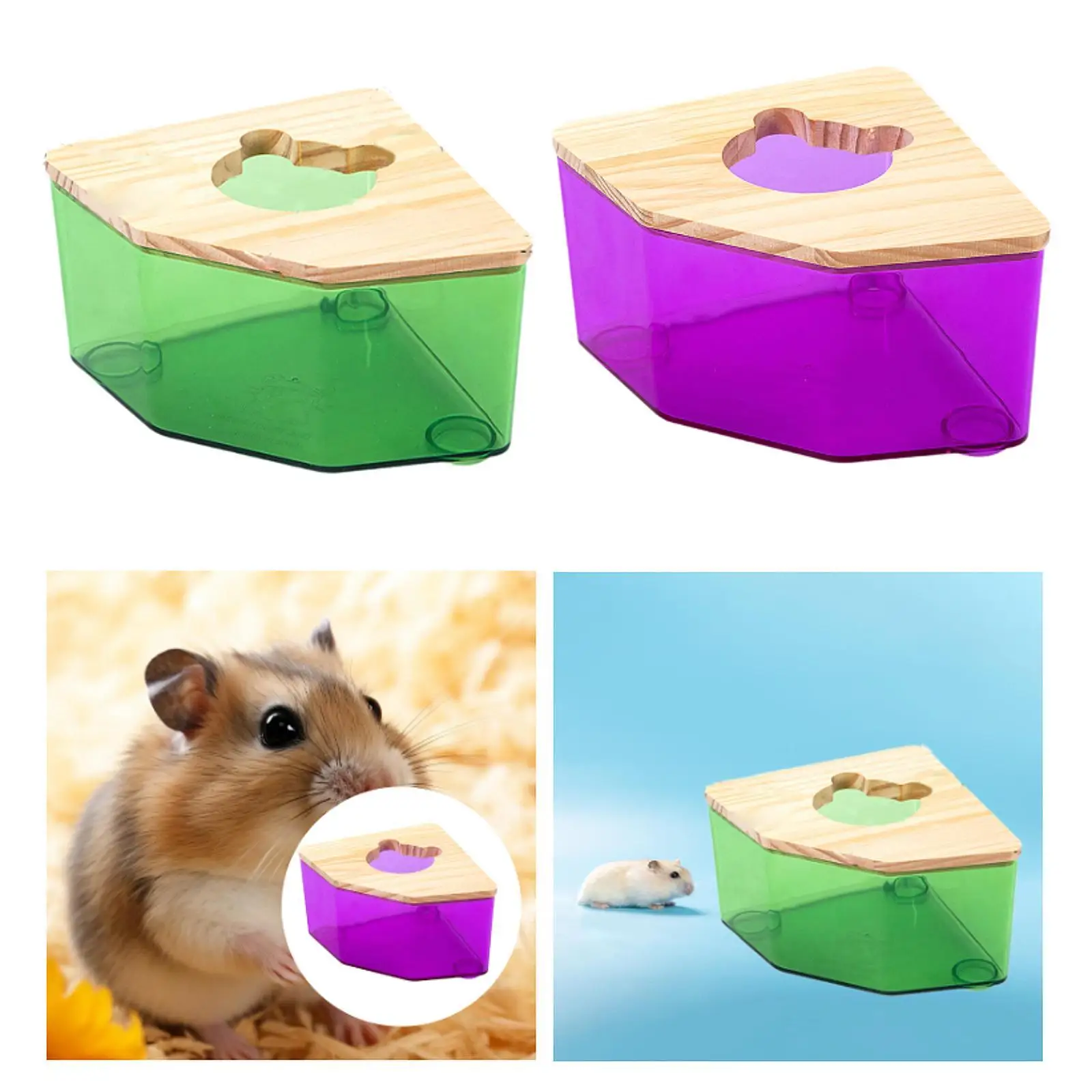 Bañera de arena para hámster, caja de excavación para hámster, inodoro para hámster, escondite de ducha de animales pequeños para ratones, gerbil, Chinchilla, Animal PEQUEÑO, hámster