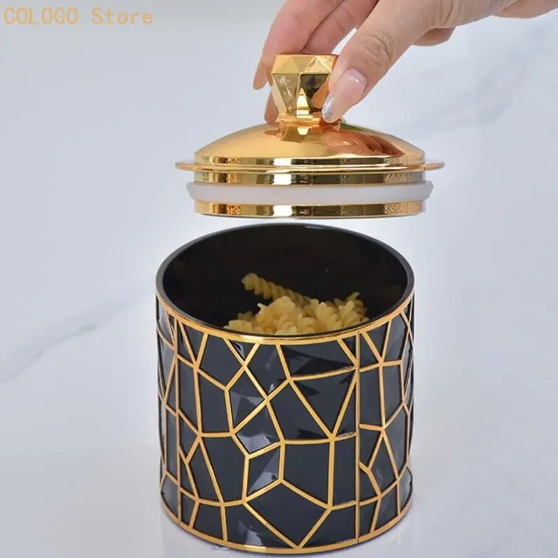 Stylish Rimmed Kitchen Organizers 3 Piece Set Saver Jar D0LD