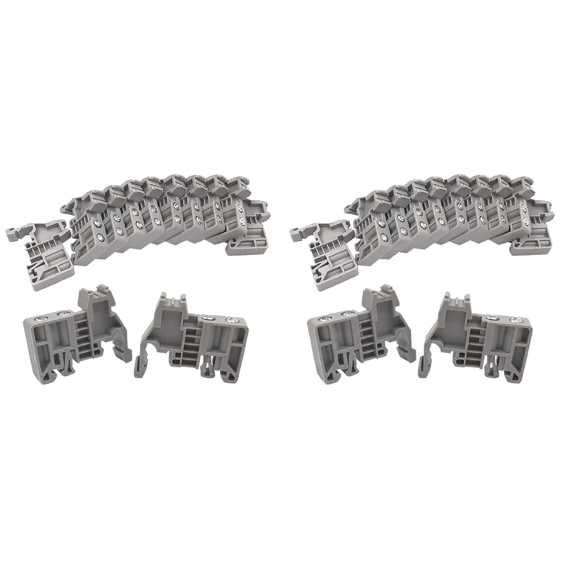 

E/Uk Din Rail Terminal Blocks End Stopper Bracket Grey,Terminal Block Connector(Pack Of 200)-AT64