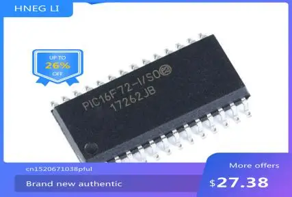 

100% NEWHigh quality products 50PCS PIC16F72-I/SO PIC16F72 SOIC28 MODULE new in stockHigh quality products