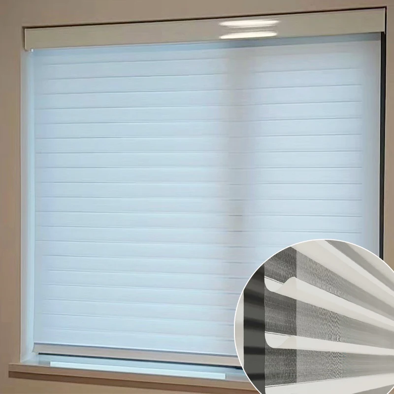 Durable Waterproof Light filtration shutter roller blinds motorized automatic shangri-la blinds