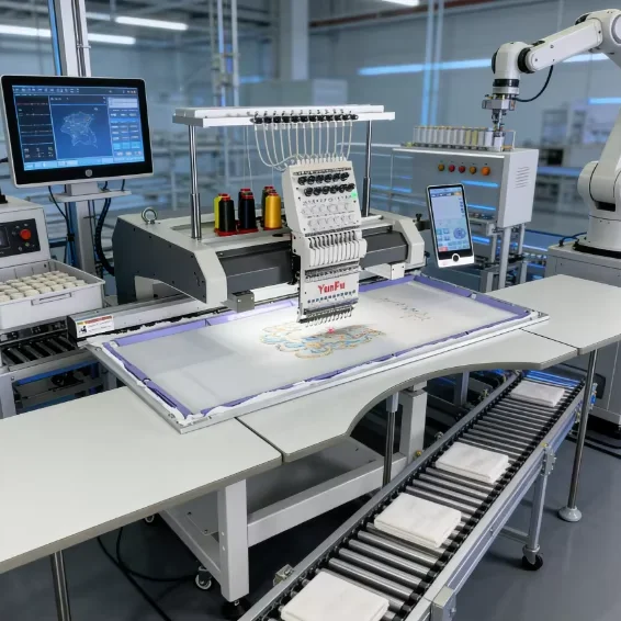 BL-1201E 12/15 Needles Single Head Machine: Massive Area, Automatic Commercial Grade