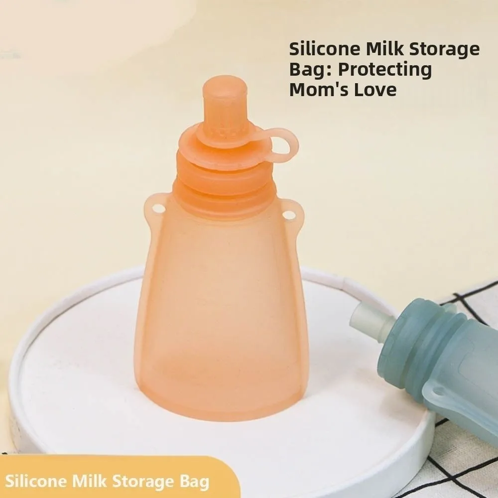 

BPA Free Silicone Baby Food Pouch Reusable Refillable Milk Storage Bag Leak-proof Squeeze Sealing Storage Baby Food Container