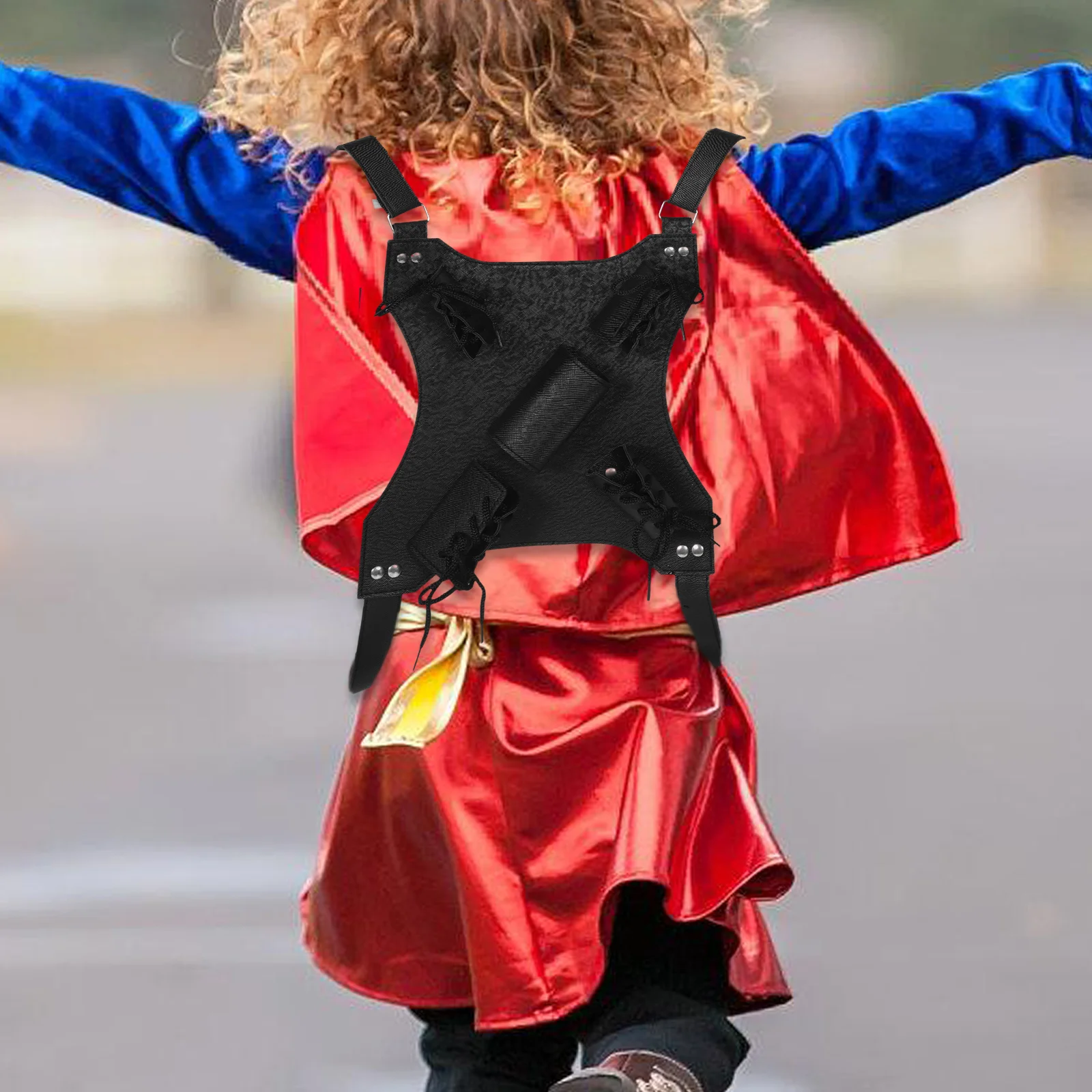 

Adjustable Fake Sword Back Dual Shoulder Strap Anime Cosplay Holder Twin Swords Medieval Costume Style Kids Adults