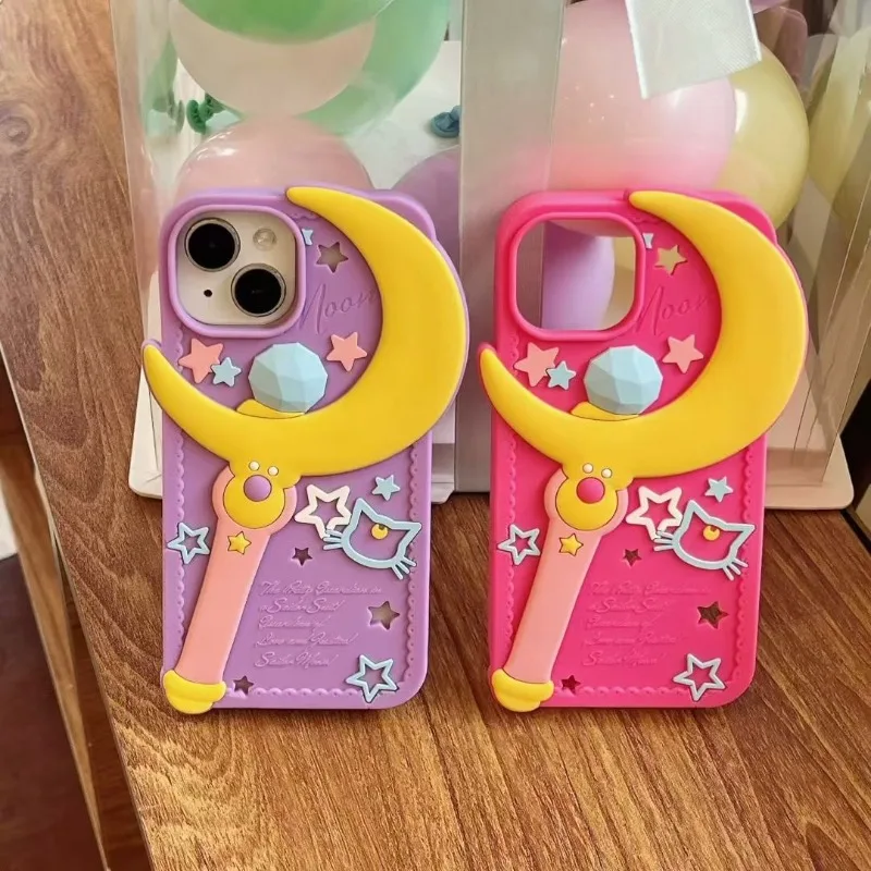 Custodia per telefono Sailor Moon Transformation Stick Anime Periferia adatta per IPhone 16 15 14 Pro Max Plus Custodia per telefono antiurto regalo
