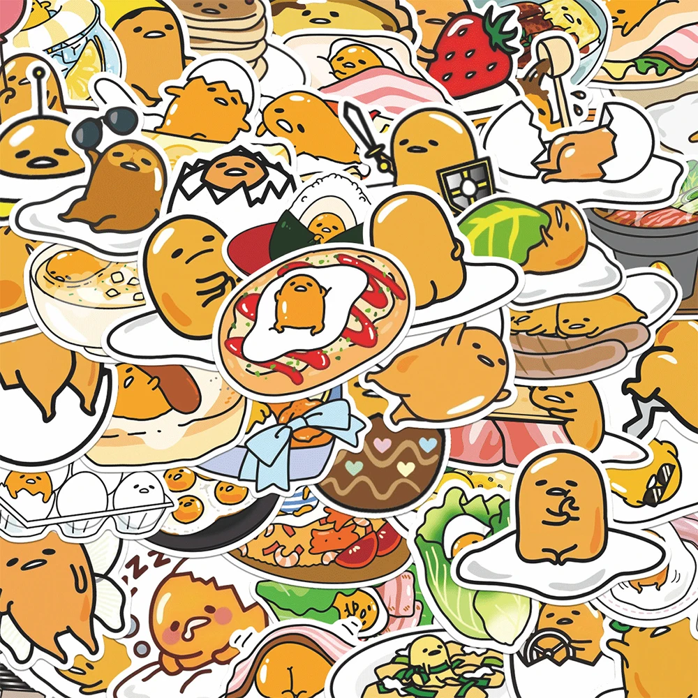 10/30/50pcs Kawaii Cartoon Gudetama Stickers Cute Sanrio Series Anime Decals DIY Stationery Luggage Phone Sticker Kids Toy Gift