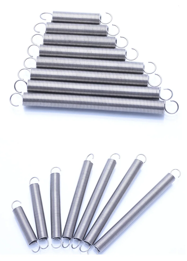 304 Edelstahl-Zugfeder Rückzugsfeder Drahtfeder Drahtdurchmesser 1,5/2,0 mm Verlängerungsspiralfeder – Detail 2