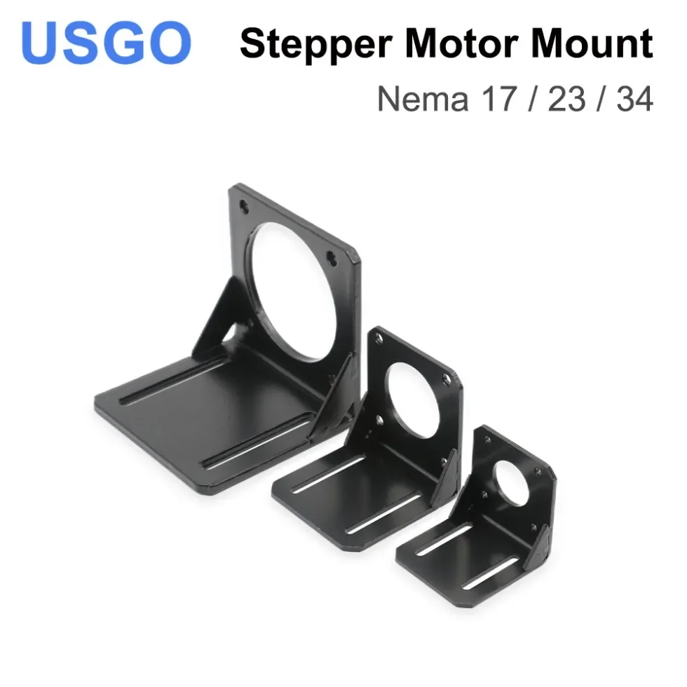 

USGO Stepper motor base bracket For NEMA17 NEMA23 NEMA34 Stepper Motor Aluminum Fixed Seat Fastener mounting Bracket Support