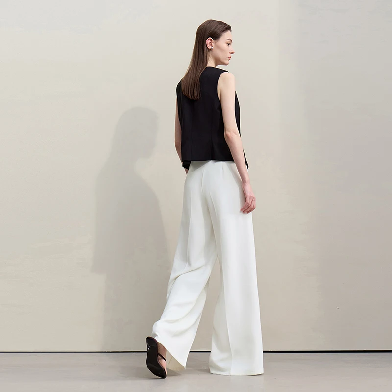 Amii Women's Loose Wide Leg Pants 2026 New Summer Anti-UV Lightweight Casual Trousers Office Commute Daily Long Pants 12621077