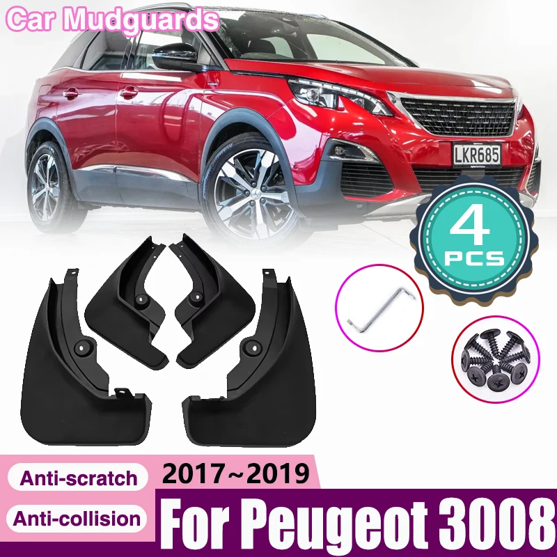 

for Peugeot 3008 2019 2018 2017 GT MK2 Accesories Car Mud Flaps Mudguards Splash Guards Front Wheel Fender Mudflaps Accessories