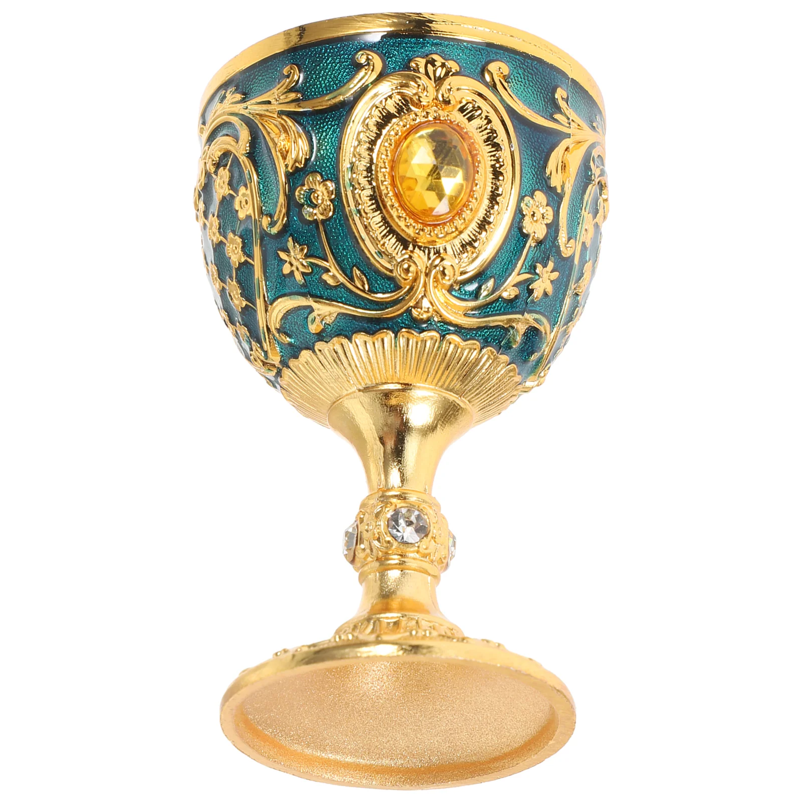 الأوروبي الزجاج الذهب Chalice الرجعية النار الكؤوس بالتواصل الاحتفالية عرض القرون الوسطى حامل المياه المقدسة نظارات كوكتيل #6