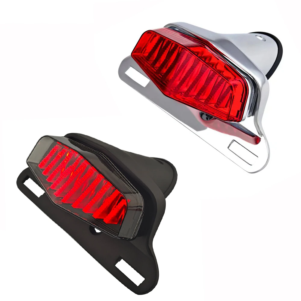 LED الضوء الخلفي دراجة نارية الذيل ضوء لمبة خلفية الفرامل وقف الضوء ل هارلي الدراجات مقهى المتسابق بوبر المروحية ث/لوحة ترخيص مصباح #1