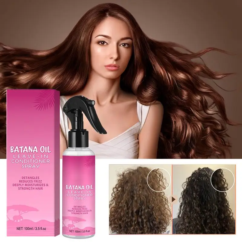 

Batana Oil Leave in Conditioner Spray Molecular Repair Smoothing Hairs Cover Damage Restore Soft Deep Keratin Hair Care