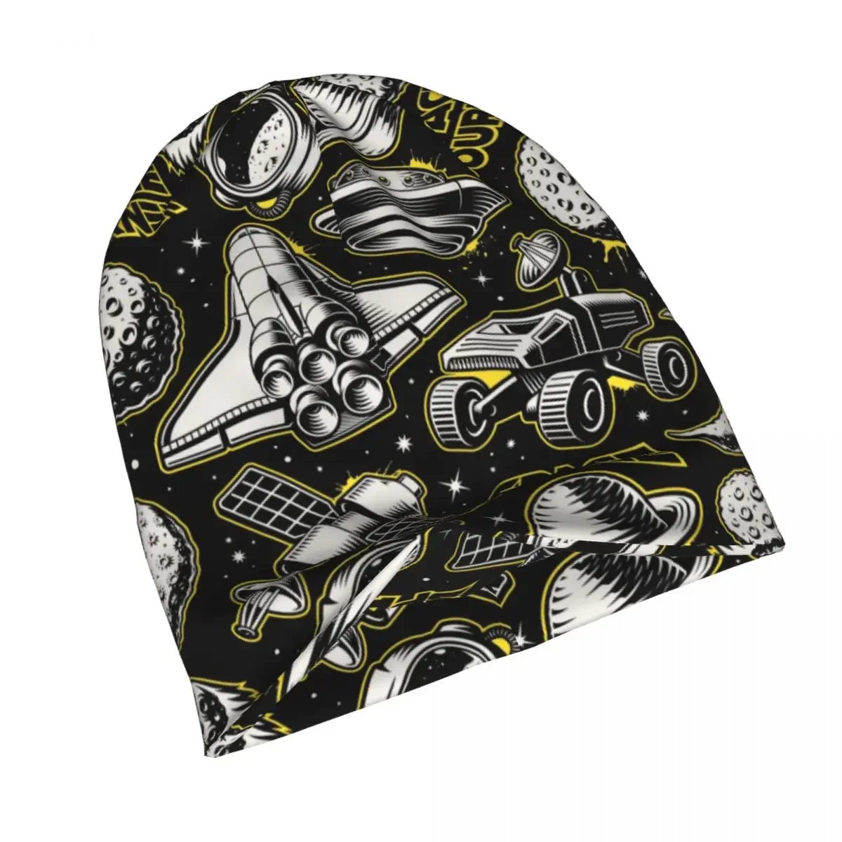 Black Space Outer Space Astronauts Beanies Caps Hat Fashion Bonnet Hats Men