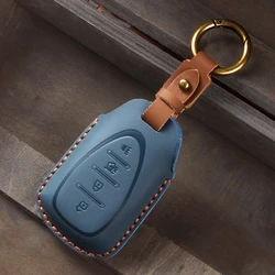 Leather Car Remote Key Cover Case For Chevrolet Blazer Camaro Cruze Equinox Malibu Sonic Spark Traverse Trax Volt Accessories