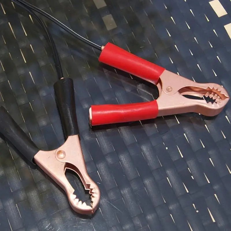 E1PF DC5.5x2.1mm Male Connector to Double Alligators Clip Cable Power Cord Wire