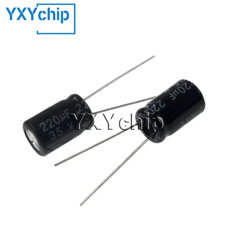 

10pcs 220uF 35V 220MFD 35WV 8*12mm Aluminum Electrolytic Capacitor Radial