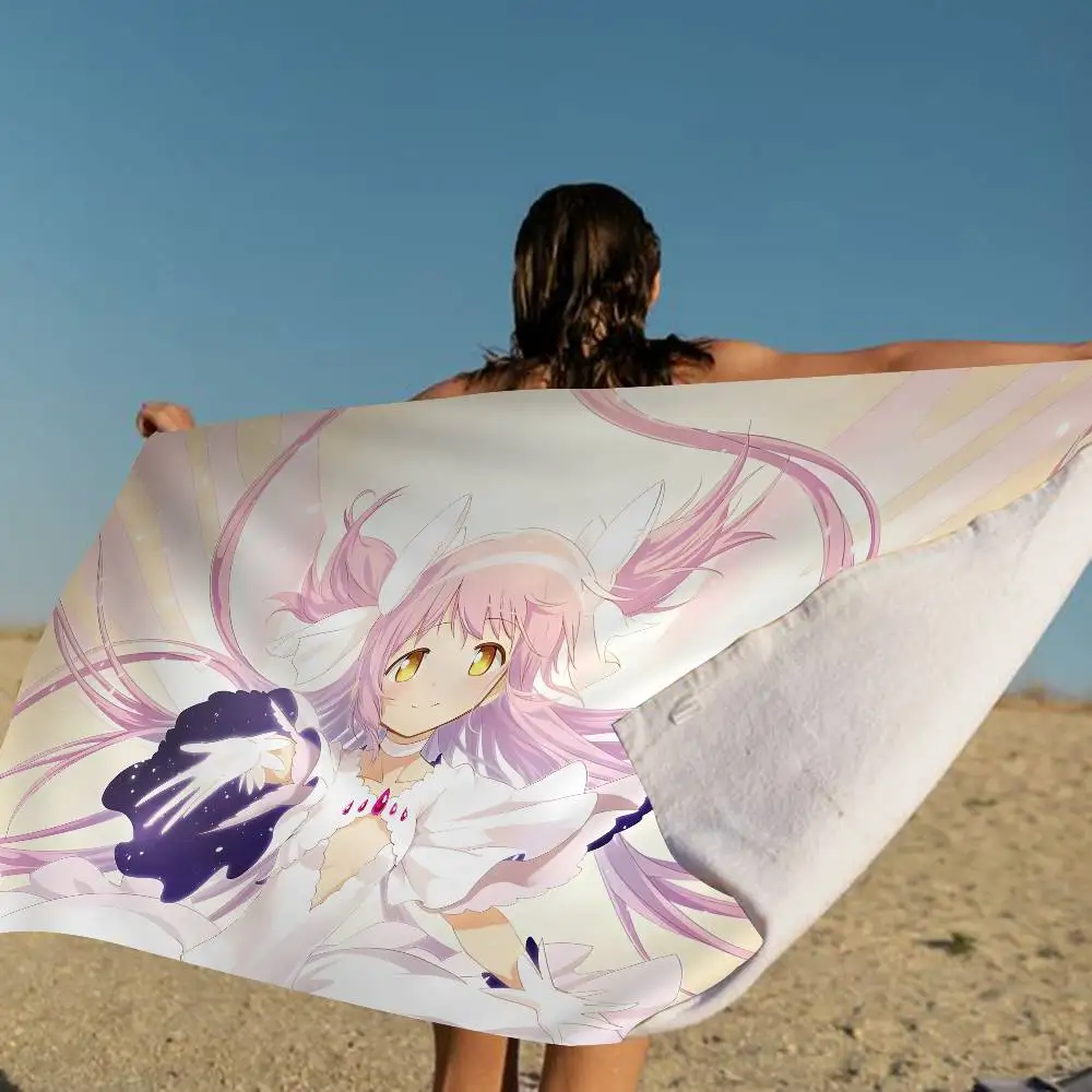M-Madoka-Magica Microfiber Beach Towel Absorbent Quick dry Soft Yoga Swimming Resort Mountain Climbing Towel