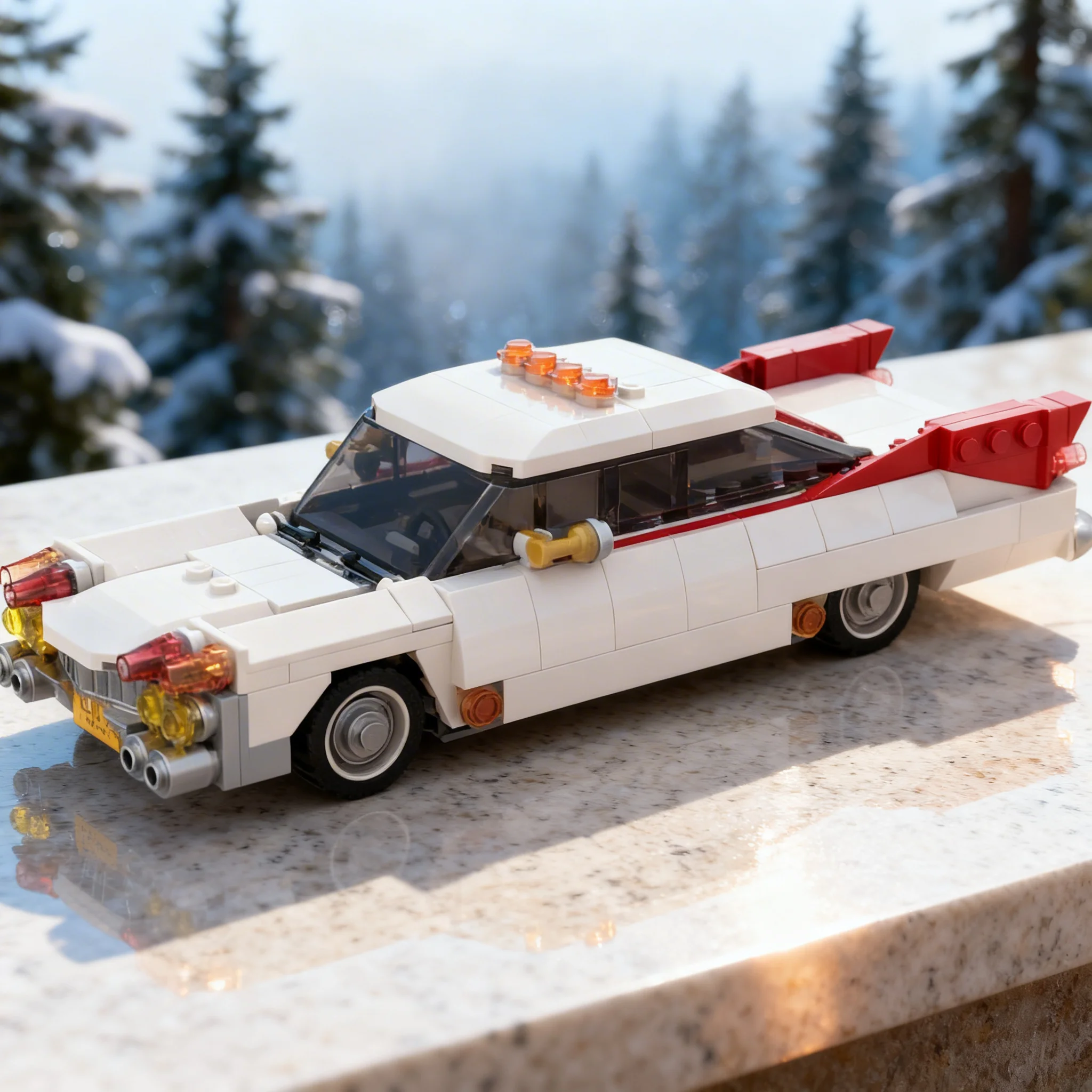 294pcs MOC Vintage Cadillac Front As Fancy Back Diy Building Blocks Model Pack Hobby Construction Castle Toy Gift For Builders