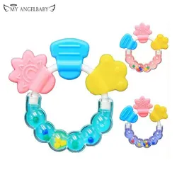 Baby Teether Necklace Silicone Teethers with Rattle Toys Teething Baby Bpa Free Baby Care Acessorios 2017 Safe Soft Christmas