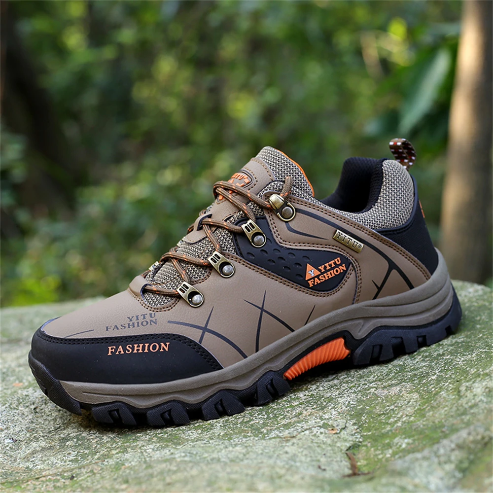 Hiking Shoes Men Non-slip Wear Resistant Climbing Sneakers Fashion Waterproof Outdoor Travel Shoes Comfortable Male Casual Shoes