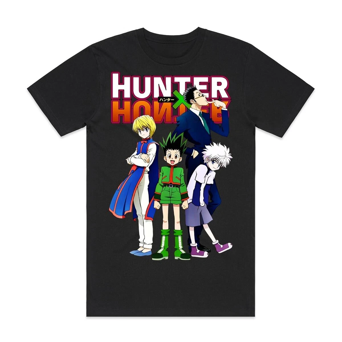 

Anime Hunter X Hunter T Shirt Men's Cotton Short Sleeve Tee Casual Clothing Vintage Harajuku Women Couple Unisex Oversized Tops