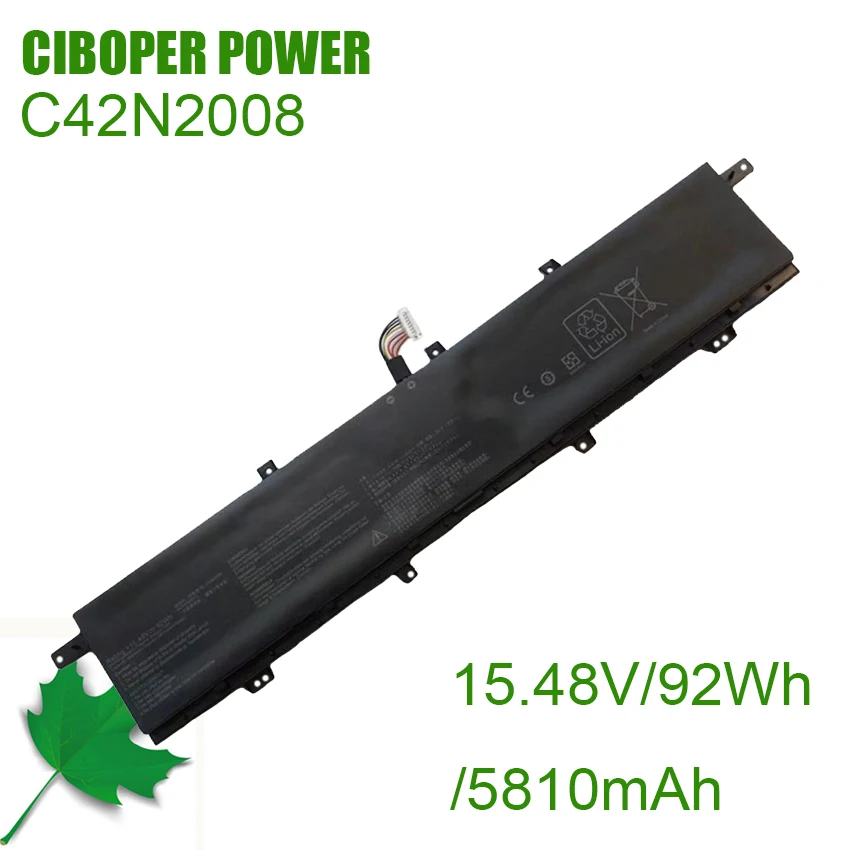 

CP Laptop Battery C42N2008 15.48V/5810mAh/92Wh 0B200-03840000 For ZenBook Pro 15 UX582HM UX582HS UX582LR Pro Duo 15 OLED Series